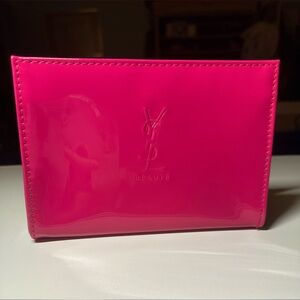 Yves Saint Laurent Hot Pink Patent Cosmetic Pouch